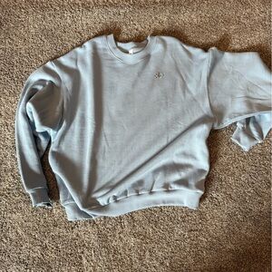 ALO Accolade Celestial Blue Crew Neck Pullover